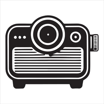 Black Vintage Camera vector