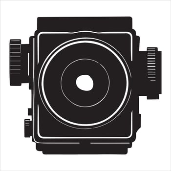 Classic Vintage Camera Silhouette Graphic vector