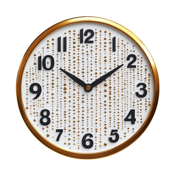 Black Clock Face with black Numbers on Transparent Background png