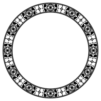 Arabic Art Inspired Circular Border and Frame for Mosque and Home Decoration. vector