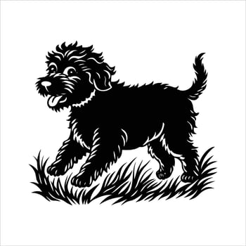 Lagotto Romagnolo Dog Running vector