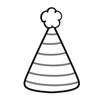 Party Hat Line Art Doodle Illustration png