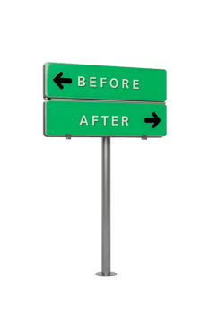 Before and after directions. Opposite traffic sign, isolated on Transparent background png