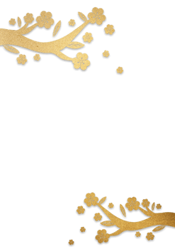 Elegant Golden Blossom Chinese New Year Background png