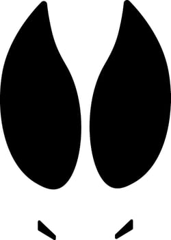 bull footprint paw icon logo illustration cat clip art caw cartoon graphic line on transparent background vector