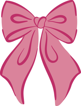 Pink bow. Illustration of cute vintage flat design with satin band. Perfect for gifts holidays birthdays graphic png