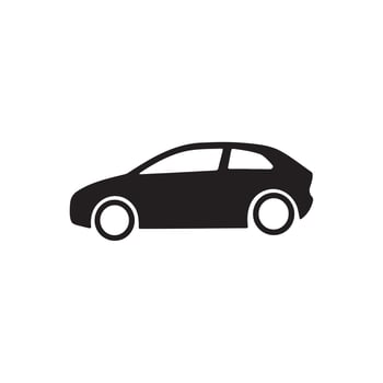 A beautiful car silhouette on white background vector
