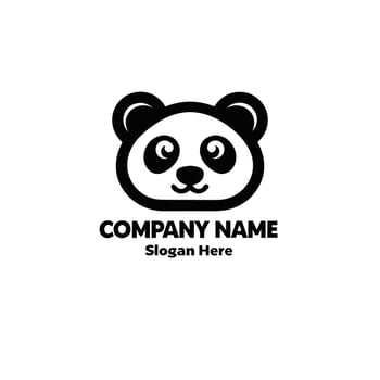 panda bear logo template art vector