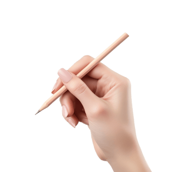 Captivating Hand Holding a Pencil for Creative Expression png