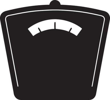 Weight Scale Silhouette Drawing Coloring Page Idea vector