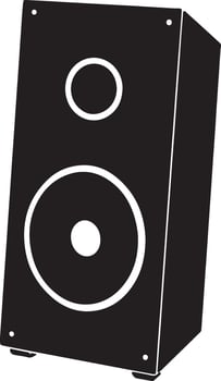 Modern Speaker Silhouette Illustration for Coloring vector