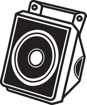Loudspeaker Illustration for Coloring Pages vector