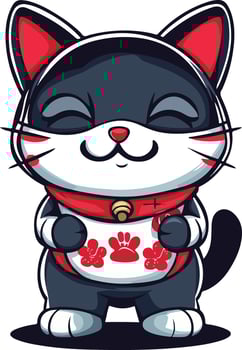 Masked Kitty Charm vector