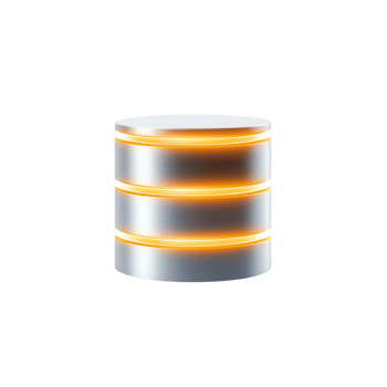 A sleek and modern database icon representing data storage concept. png