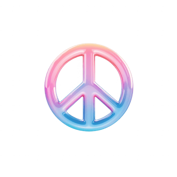 A vibrant peace symbol design reflecting positivity and harmony in a modern context. png