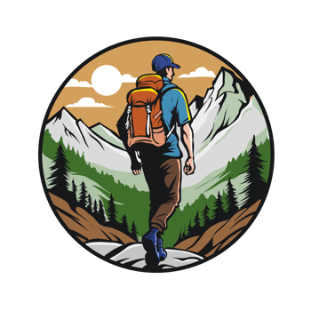mountain climber logo and mountain view png