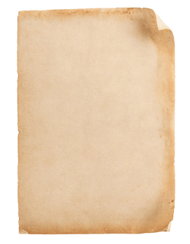 aged weathered paper sheet isolated background, vintage parchment texture for creative design projects png