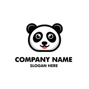 panda bear logo template logo esport vector
