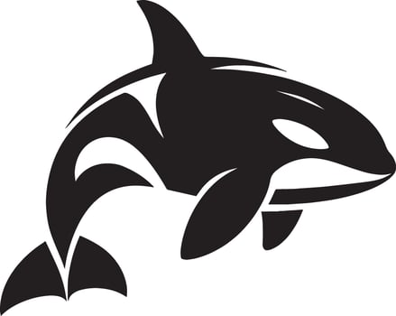 Oceanic predator shadow illustration on a white background vector