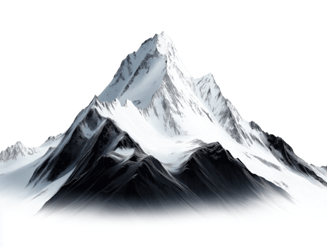mountain range covered in snow. png
