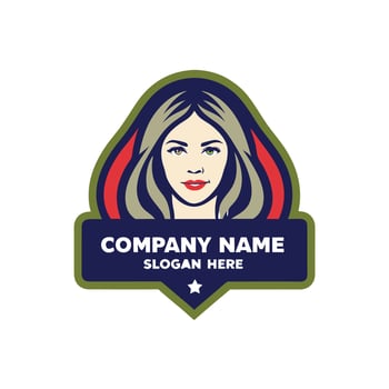 beautiful woman's face logo for a company vector