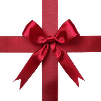 Beautiful red gift ribbon with bow arranged on a transparent background for celebrations and special occasions, Red Gift Ribbon with Bow on transparent background png