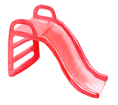 watercolor hand drawn red slide isolated png