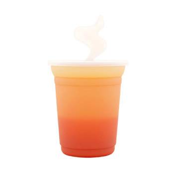 Layered Orange Juice in Plastic Cup A Warm, Minimalist Still Life png