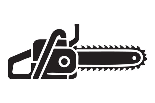 Chainsaw Silhouette Illustration for Woodcutter vector