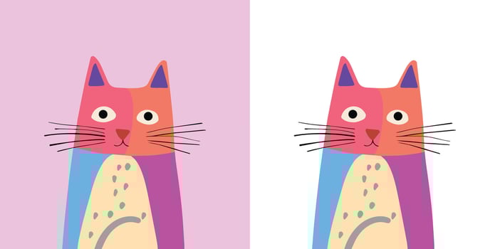Adorable minimalist abstract cat drawings perfect for childrens art projects. vector
