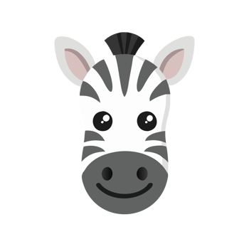 Cute cartoon zebra face illustration digital art fun environment playful concept whimsical viewpoint png