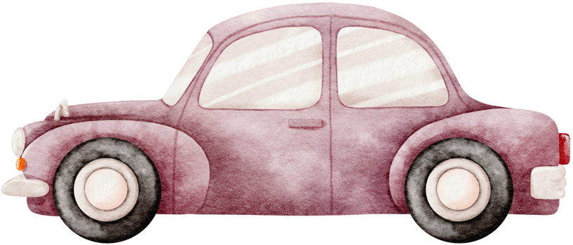 Watercolor with Purple Car png