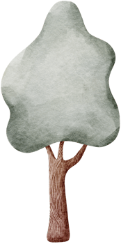Watercolor with Tree Green Color png