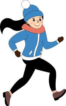 free clip art of a girl running clipart png