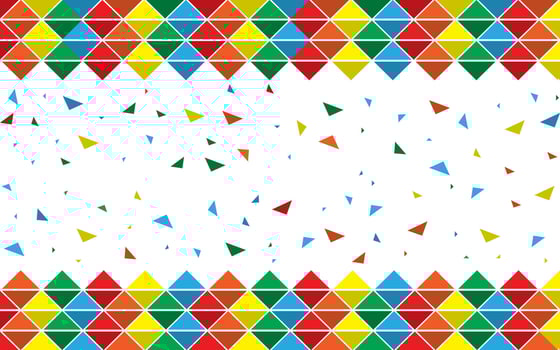 cute colorful horizontal border consists of various bright rectangle tiles vector