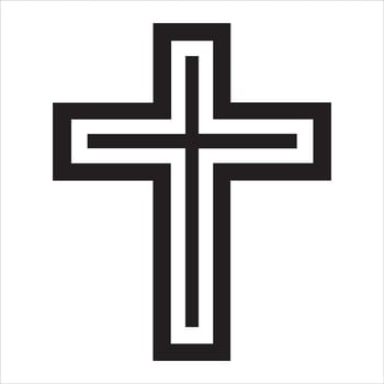 Sacred Geometry Cross Black and White Design,Sacred Geometry Art and Illustration vector