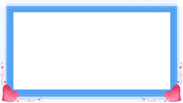 background decorated with blue frame and red heart png