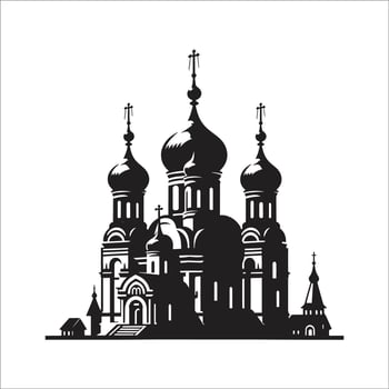 Spiritual Spire Church Emblem Timeless Tranquility Church Icon Illustration vector
