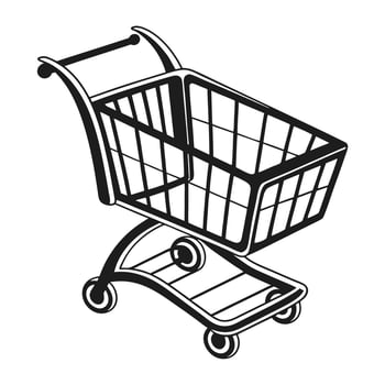 Shopping Cart Icon. Line Style vector
