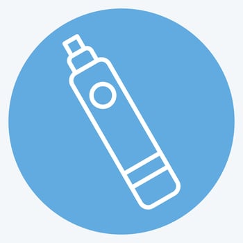 Icon Electronic Cigarette. related to Vape symbol. blue eyes style. design editable vector