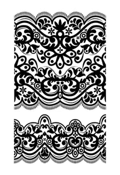 Damask seamless pattern on white background vector