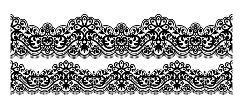 Damask seamless pattern on black colour vector