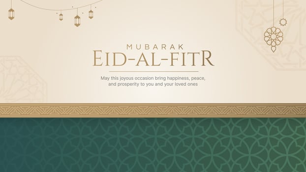 Ramadan Kareem Eid Mubarak Greeting Card Background Design Template vector