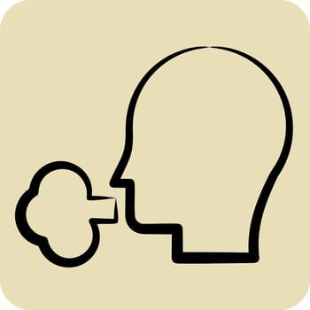 Icon Smoke 2. related to Vape symbol. hand drawn style. design editable vector