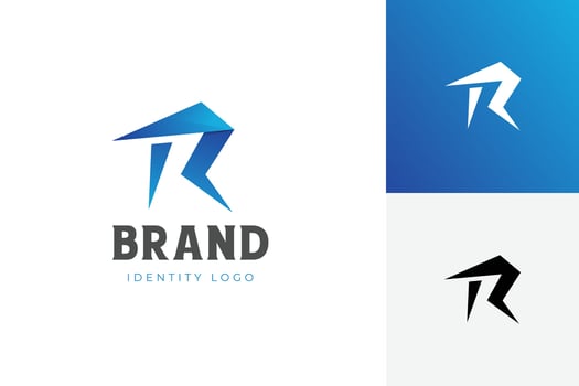 EPS Logo Of Letter R identity symbol design. Modern Creative R letter Geometric logo template vector