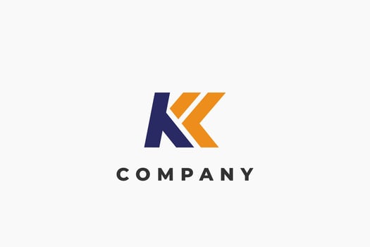 triple letter k arrow logo business delivery expedition vector