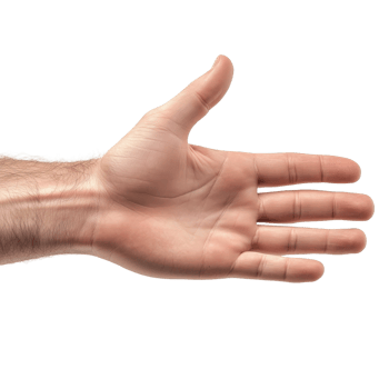 Realistic Open Hand Gesture Illustrating Human Interaction and Warmth png