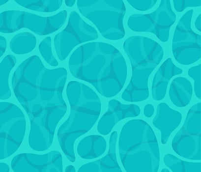 Water surface with ripple, top view textured seamless pattern. Sun light reflection in water, top view swimming pool, ocean, sea. illustration. vector