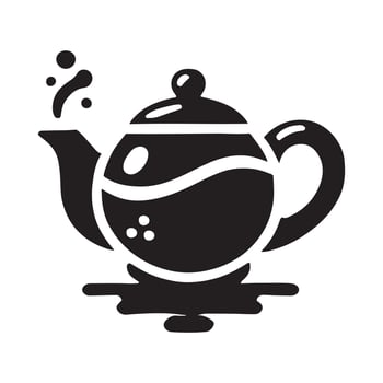 Tea Pot Silhouette Illustrations for Tea and Coffee Shop Promotions vector