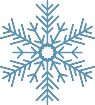 Stylized snowflake featuring intricate details, capturing the essence of winter, Christmas, and icy beauty, ideal for enhancing festive designs and winter themed projects vector